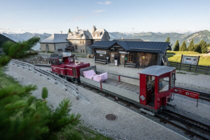 Enzi on tour am Schafberg