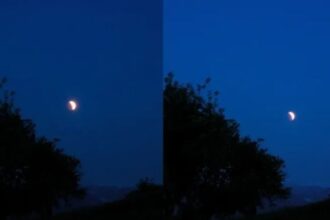 Partielle Phase der Mondfinsternis