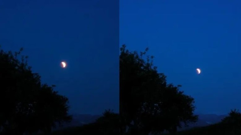Partielle Phase der Mondfinsternis