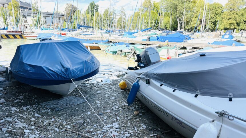 Wasserstand Attersee auf Rekordtief