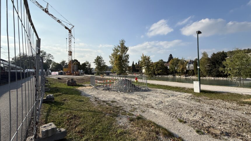 Bauarbeiten Kühlleitung Attersee Ager